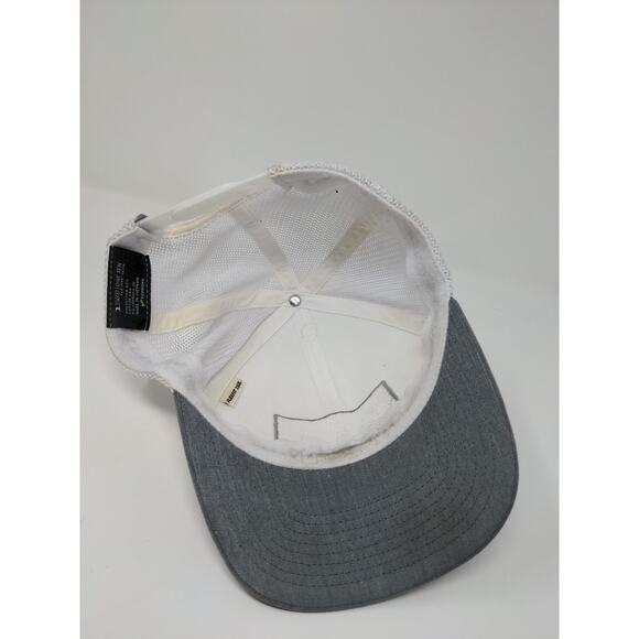 Travis Mathew Mesh Back Snapback Hat 110 One Ten FlexFit White & Gray Adjustable - Picture 8 of 11